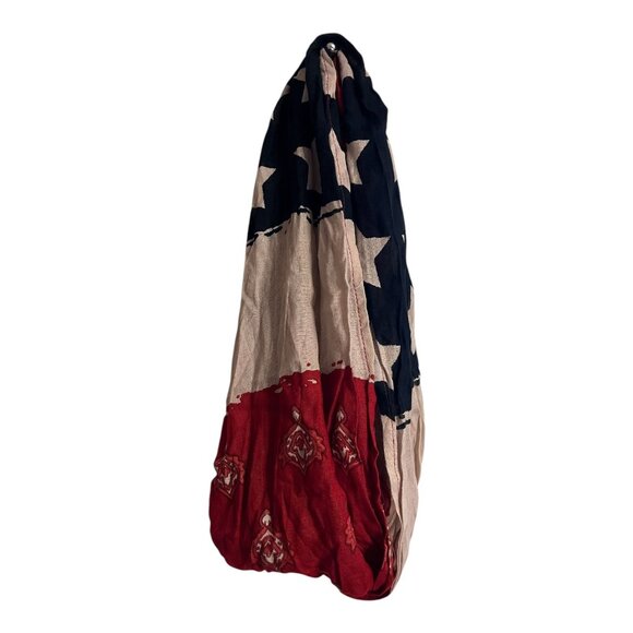 Boho American Flag Infinity Scarf – Vintage-Inspired Stars & Bandana Print Loop - Picture 2 of 3